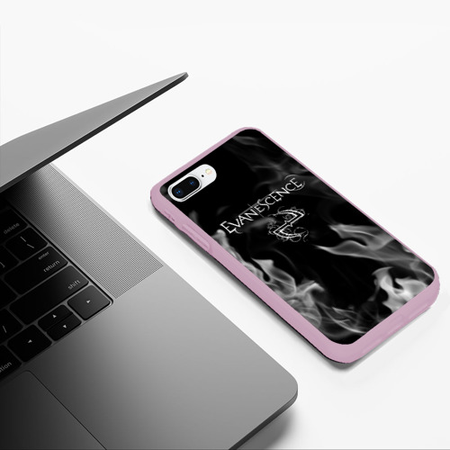 Чехол для iPhone 7Plus/8 Plus матовый Evanescence - пламя, цвет розовый - фото 5