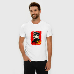 Мужская футболка хлопок Slim СССР - Сталин - фото 2