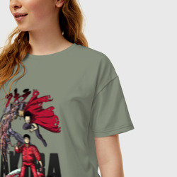 Женская футболка хлопок Oversize Akira anime - фото 2