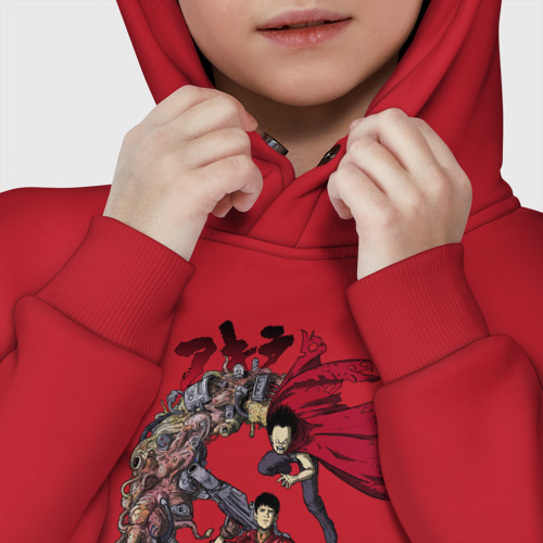 Детское худи Oversize хлопок Akira anime, цвет красный - фото 7