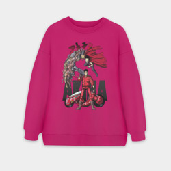 Женский свитшот oversize без начеса хлопок Akira anime