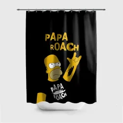 Штора 3D для ванной Papa Roach, Гомер Симпсон