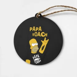 Деревянная игрушка круг Papa Roach, Гомер Симпсон