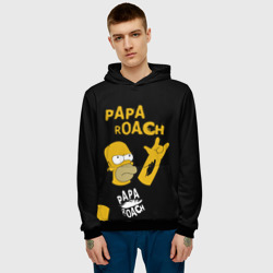 Мужская толстовка 3D Papa Roach, Гомер Симпсон - фото 2