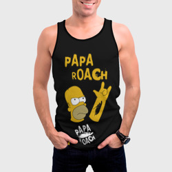 Мужская майка 3D Papa Roach, Гомер Симпсон - фото 2