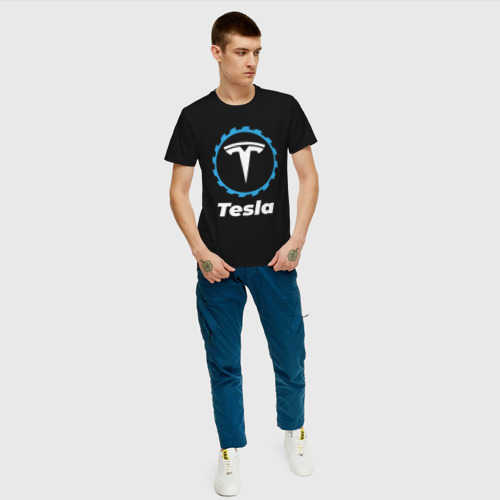Мужская футболка хлопок Tesla в стиле Top Gear, цвет черный - фото 5