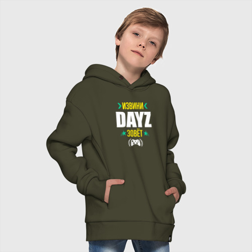 Детское худи Oversize хлопок Извини DayZ Зовет, цвет хаки - фото 9