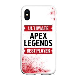 Чехол для iPhone XS Max матовый Apex Legends: красные таблички Best Player и Ultimate