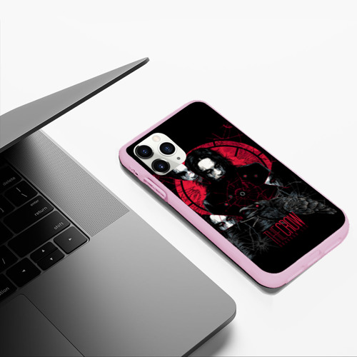 Чехол для iPhone 11 Pro Max матовый Брэндон Ли - фильм Ворон, цвет розовый - фото 5
