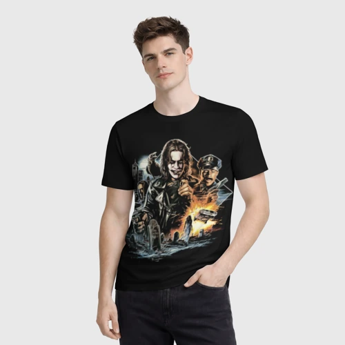 Мужская футболка 3D с принтом Фильм Ворон, Постер The Crow, фото на моделе #1
