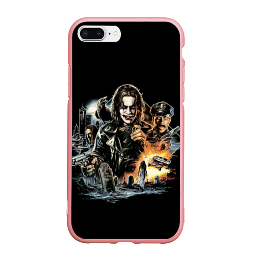 Чехол для iPhone 7Plus/8 Plus матовый Фильм "Ворон", Постер The Crow, цвет баблгам