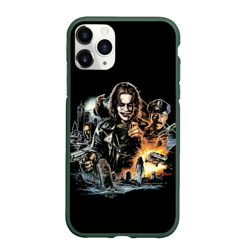 Чехол для iPhone 11 Pro матовый Фильм "Ворон", Постер The Crow, цвет темно-зеленый