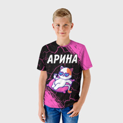 Детская футболка 3D Арина - кошечка - Краски - фото 2