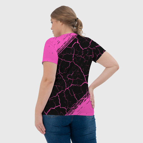 Женская футболка 3D Арина - кошечка - Краски, цвет 3D печать - фото 7