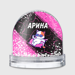 Игрушка Снежный шар Арина - кошечка - Краски