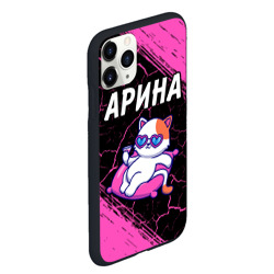 Чехол для iPhone 11 Pro Max матовый Арина - кошечка - Краски - фото 2
