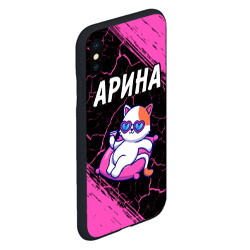 Чехол для iPhone XS Max матовый Арина - кошечка - Краски - фото 2