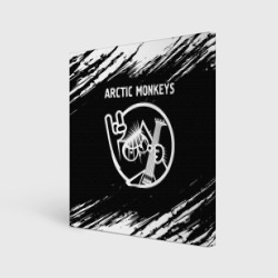 Холст квадратный Arctic Monkeys - кот - Краски