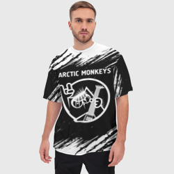 Мужская футболка oversize 3D Arctic Monkeys - кот - Краски - фото 2