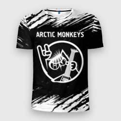 Мужская футболка 3D Slim Arctic Monkeys - кот - Краски