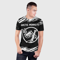 Мужская футболка 3D Slim Arctic Monkeys - кот - Краски - фото 2