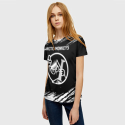 Женская футболка 3D Arctic Monkeys - кот - Краски - фото 2