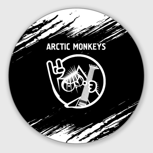 Круглый коврик для мышки Arctic Monkeys - кот - Краски