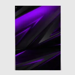 Постер Geometry Черный и фиолетовый