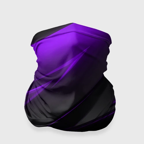 Бандана-труба 3D Geometry Черный и фиолетовый