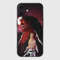 Чехол для iPhone 16 силиконовый с защитой камеры Зараки Кенпачи