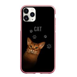Чехол для iPhone 11 Pro Max матовый Кошка абиссинец