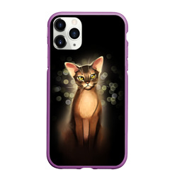 Чехол для iPhone 11 Pro Max матовый Кошка абиссинская