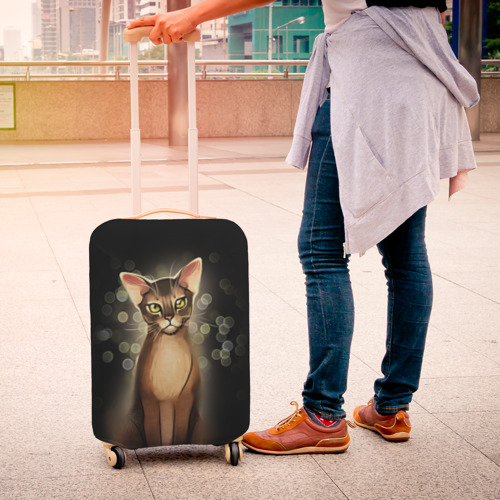 Чехол для чемодана 3D Кошка абиссинская, цвет 3D печать - фото 4