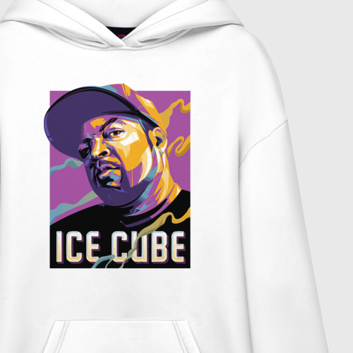 Худи SuperOversize хлопок Ice Cube, цвет белый - фото 3