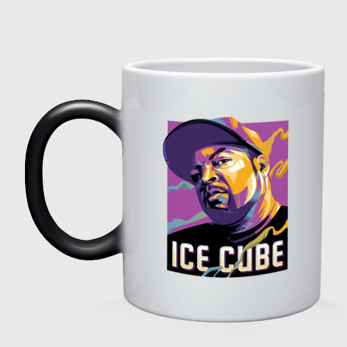 Кружка хамелеон Ice Cube, цвет белый + черный