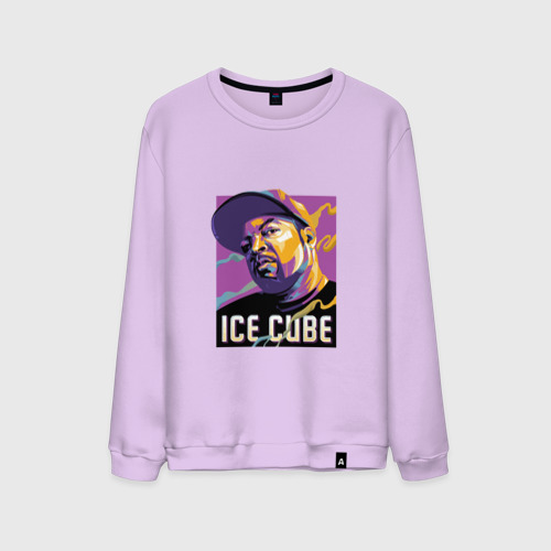 Мужской свитшот хлопок с принтом Ice Cube, вид спереди #2