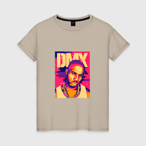 Женская футболка хлопок с принтом DMX Style, вид спереди #2
