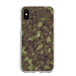 Чехол для iPhone XS Max матовый Камуфляж Multicam