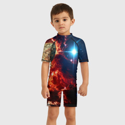 Детский купальный костюм 3D Яркая звезда в космическом пространстве - фото 2