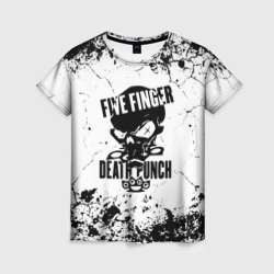Женская футболка 3D Five Finger Death Punch - мелкие трещины