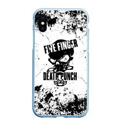 Чехол для iPhone XS Max матовый Five Finger Death Punch - мелкие трещины