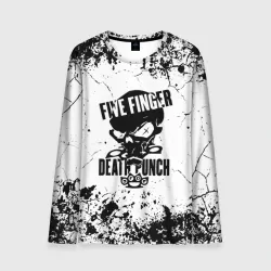 Мужской лонгслив 3D Five Finger Death Punch - мелкие трещины
