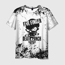 Мужская футболка 3D Five Finger Death Punch - мелкие трещины