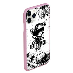 Чехол для iPhone 11 Pro Max матовый Five Finger Death Punch - мелкие трещины - фото 2