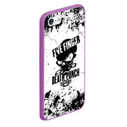 Чехол для iPhone 5/5S матовый Five Finger Death Punch - мелкие трещины - фото 2