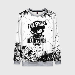 Женский свитшот 3D Five Finger Death Punch - мелкие трещины