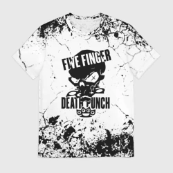 Мужская футболка 3D Five Finger Death Punch - мелкие трещины