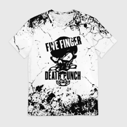 Мужская футболка 3D Five Finger Death Punch - мелкие трещины