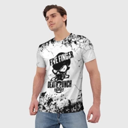 Мужская футболка 3D Five Finger Death Punch - мелкие трещины - фото 2