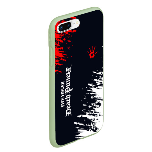Чехол для iPhone 7Plus/8 Plus матовый Five Finger Death Punch - краска, цвет салатовый - фото 3